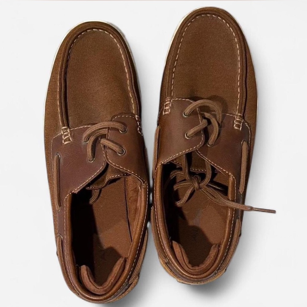 Aldo Brown Boat Shoes with Moccasin-Style Toe